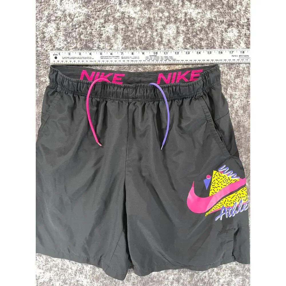 Nike Men’s Graphic Training Shorts Move to Zero DM6678 010 Black Size L Retro